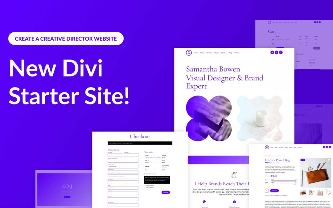 New Divi Starter Site for Creative Directors (Quick Install)