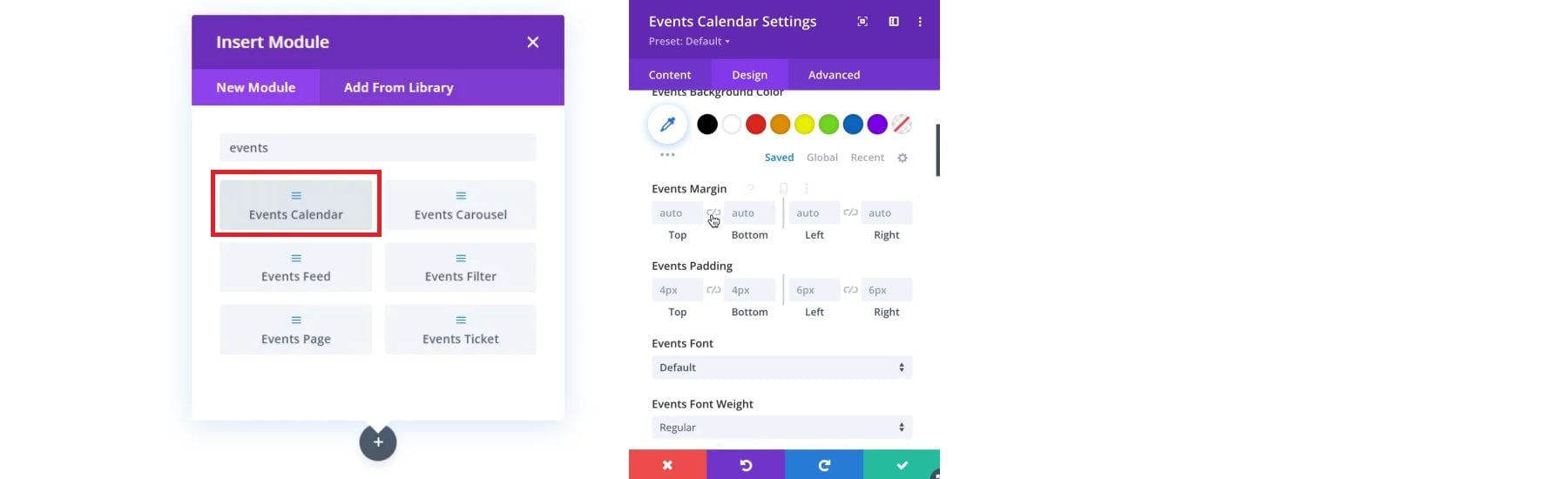 divi events calender plugin