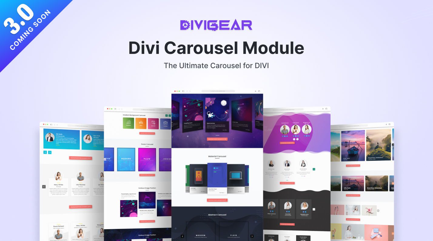 Promotional image for DiviCarousel