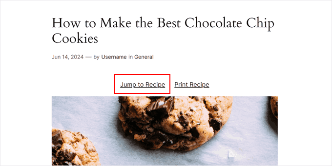 Jump to Recipe link made with WP Tasty