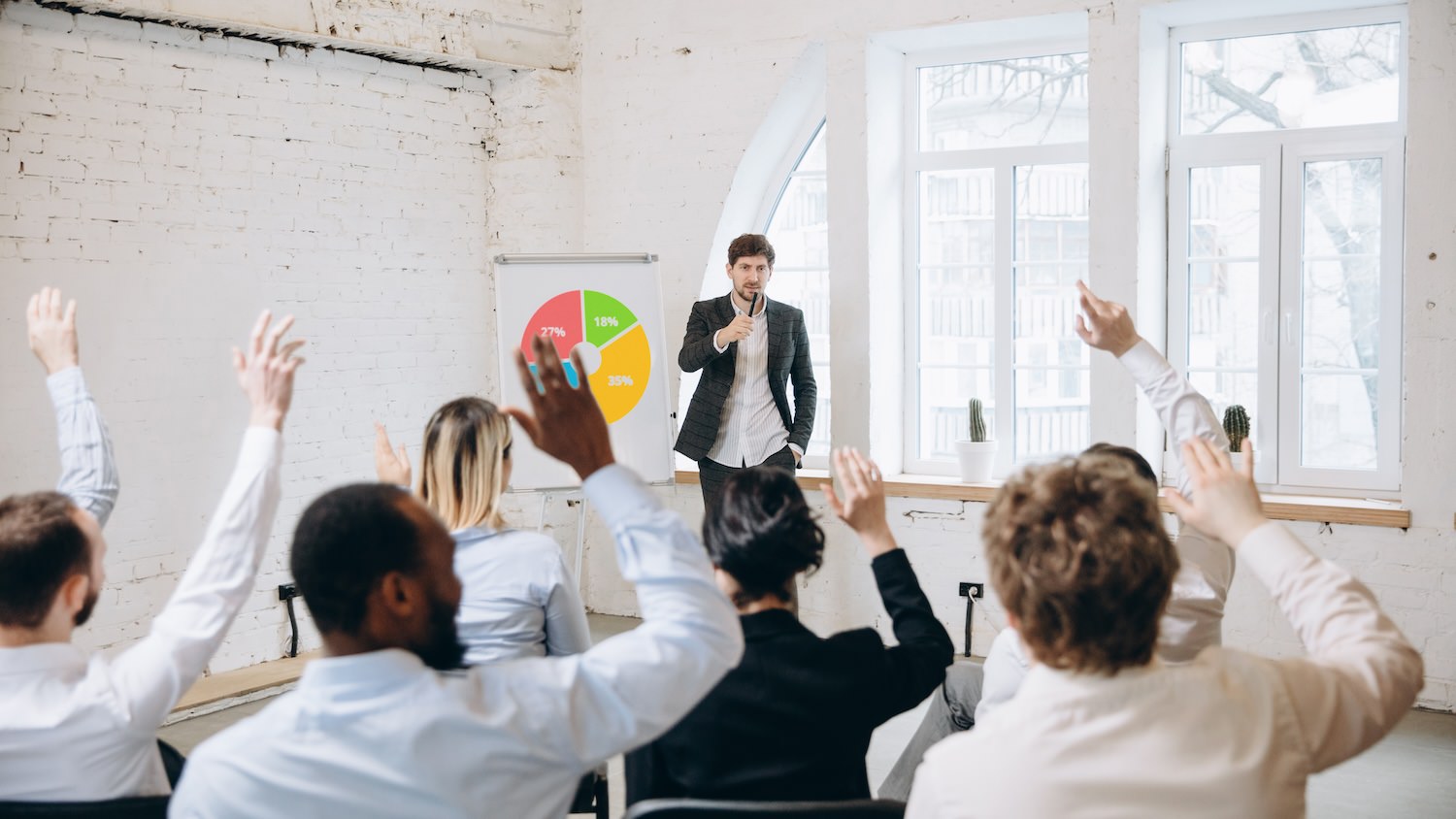 Speaker engaging audience