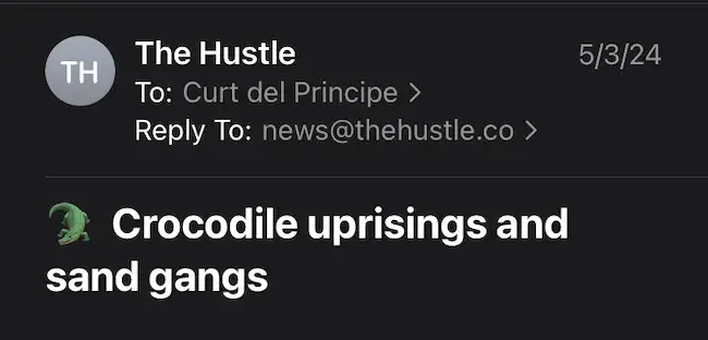 Screenshot of a Hustle title, 