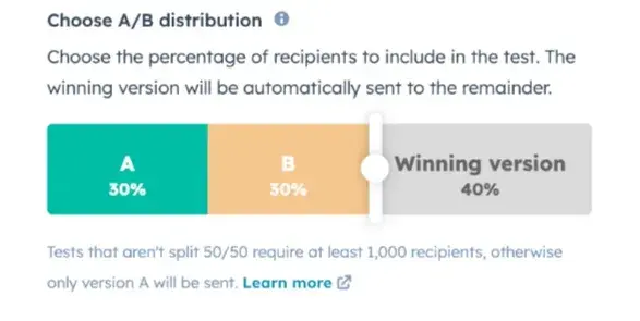 [AB Test Distribution Slider Screen]