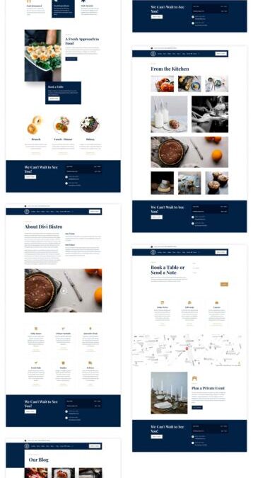 New Divi Starter Website online for Bistros (Fast Set up)