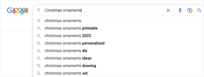 long tail keyword suggestions in Google Search long tail keyword suggestions in Google Search