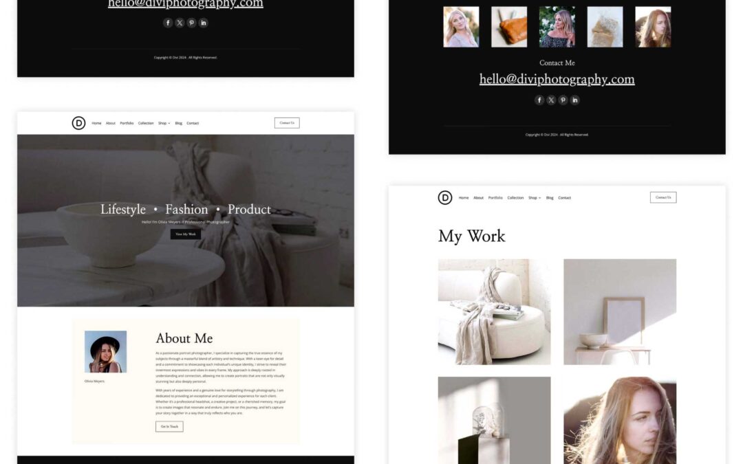 New Divi Starter Web page for Photographers (Fast Set up)