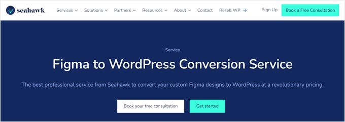 Seahawk Media's Figma to WordPress conversion service