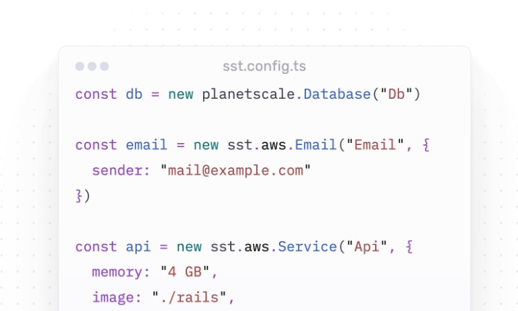 SST framework for building full-stack applications on AWS