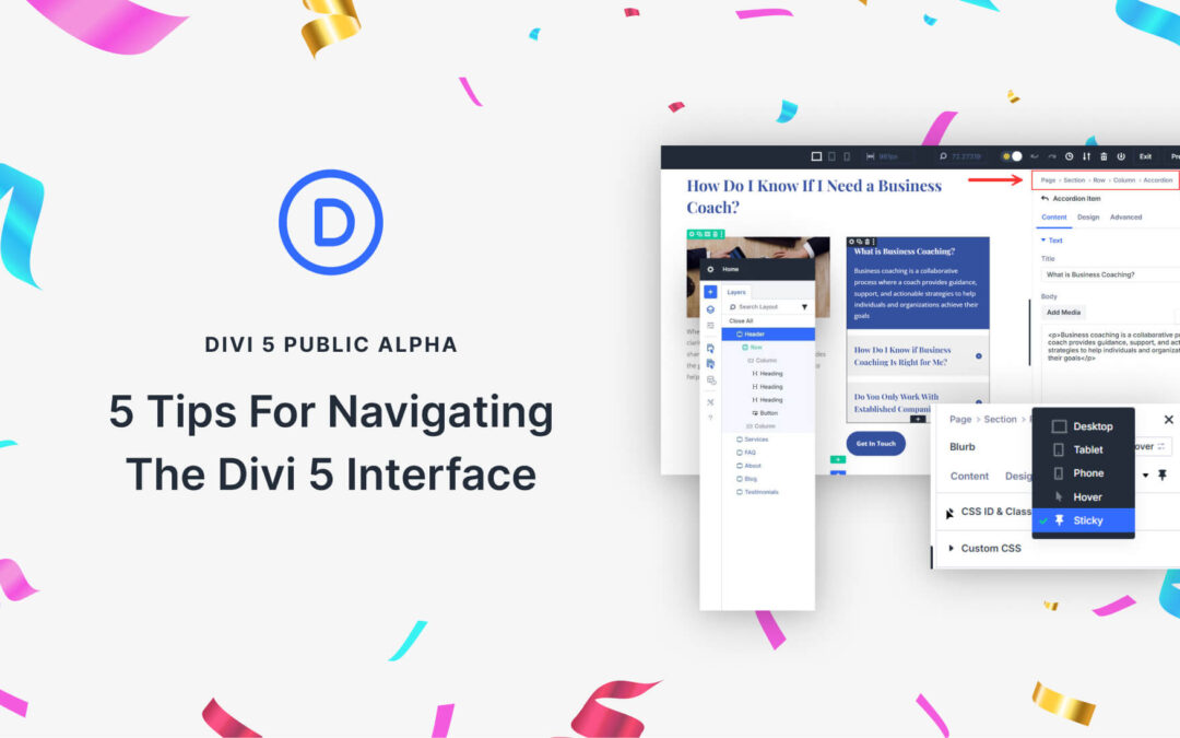 5 Tips For Navigating The Divi 5 Interface Like a Pro