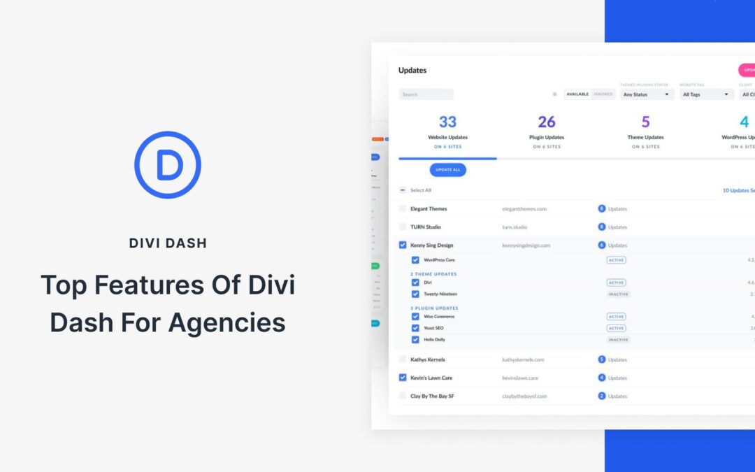 Top Features Of Divi Dash For Busy WordPress Agencies