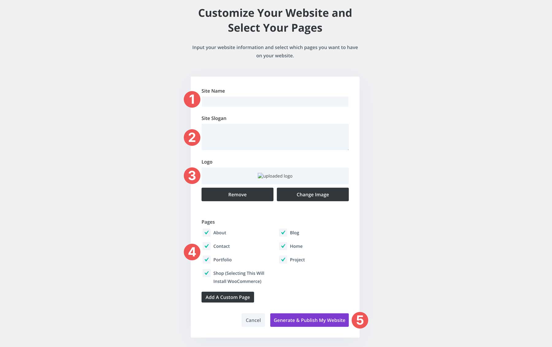 salon starter site for Divi