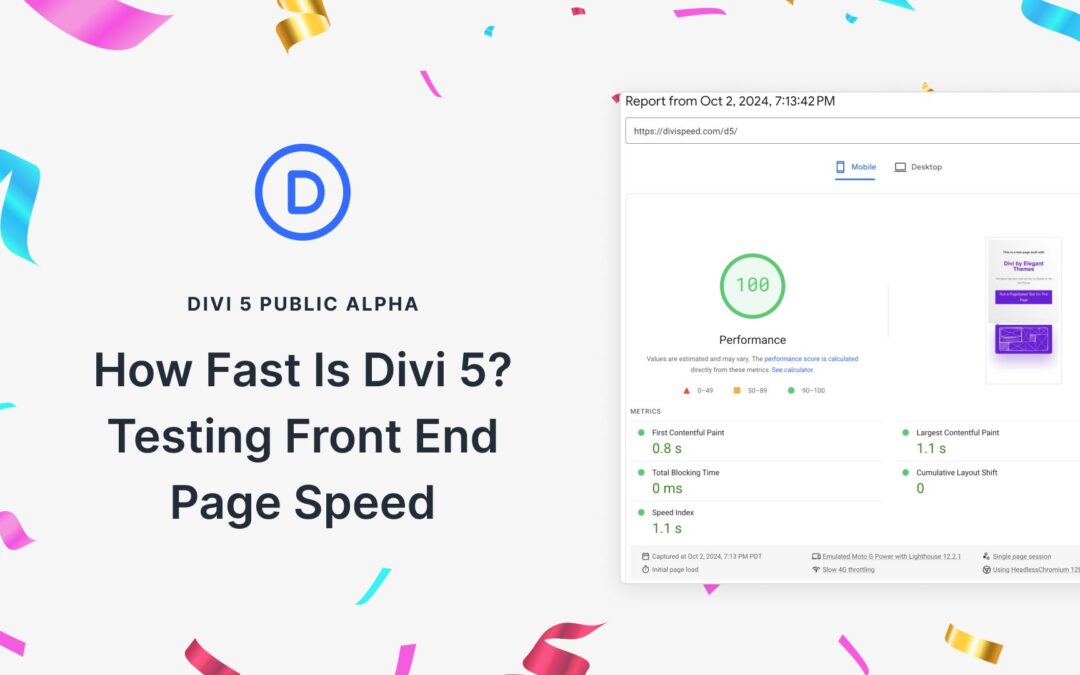 How Fast Is Divi 5? Testing Front End Page Speed (3 Real Examples)