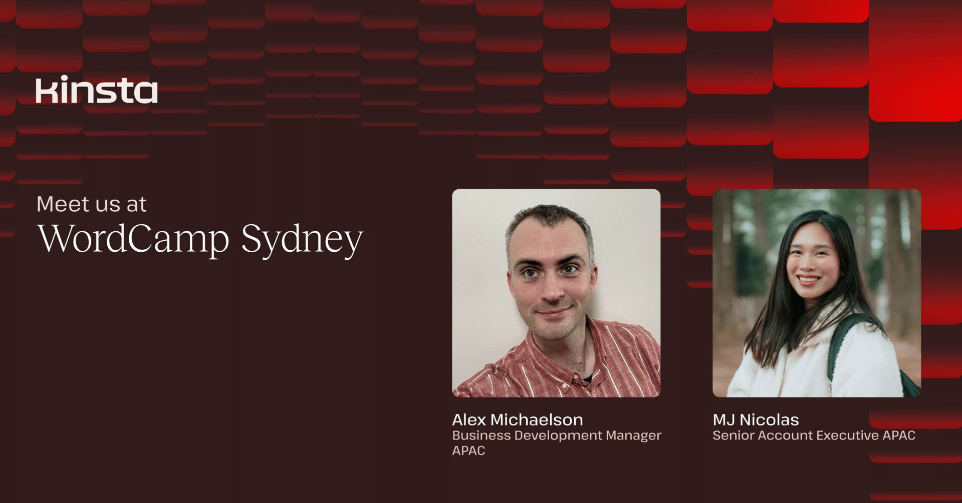 Kinsta representatives at WordCamp Sydney 2024