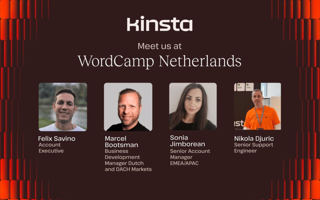 Meet Kinsta at WordCamp Netherlands 2024