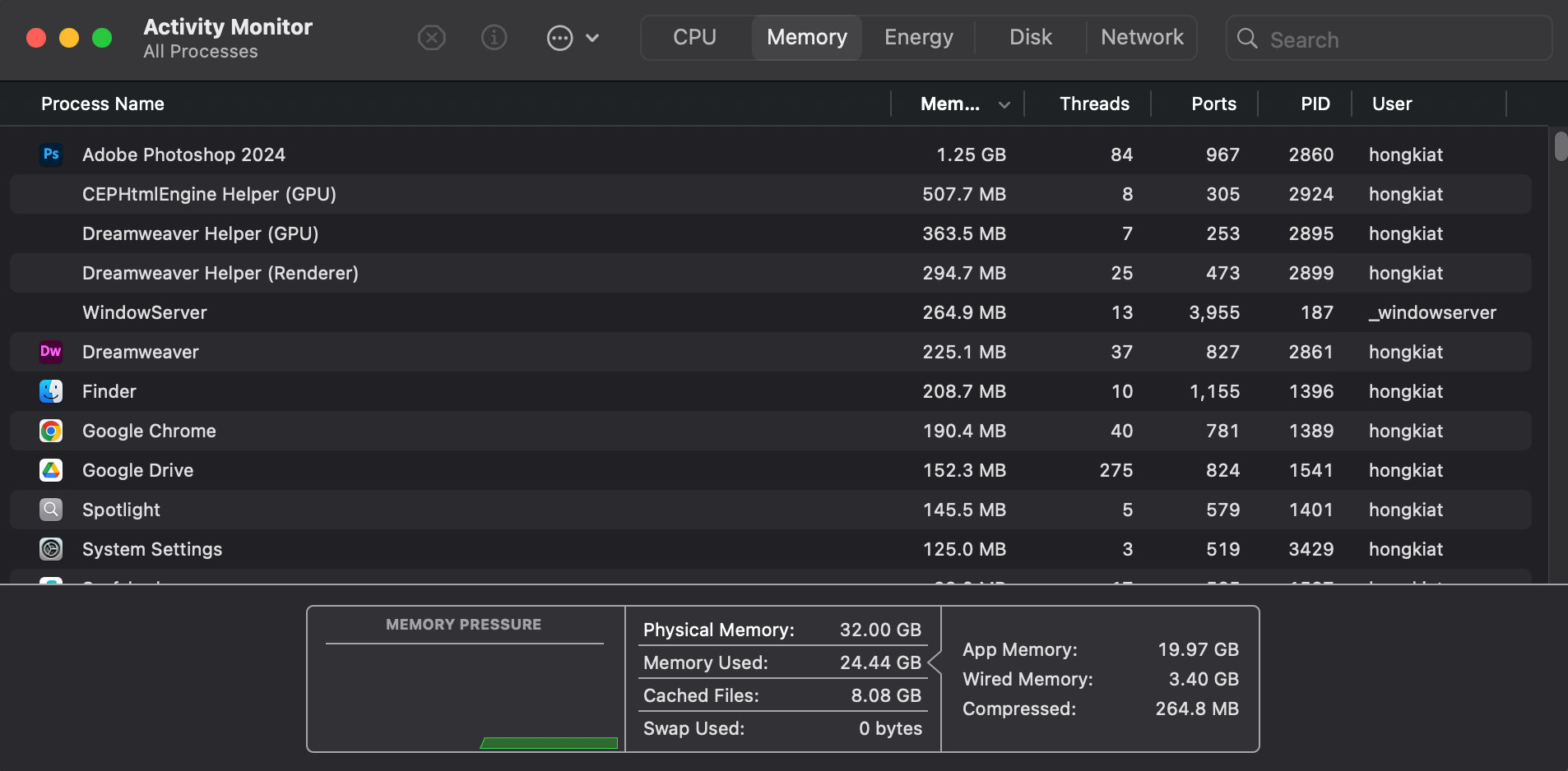 Using Activity Monitor to check Mac performance