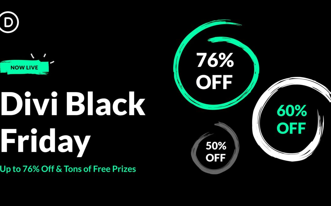 🎊🎉 The Divi Black Friday Sale Starts Now! (Claim Your Free Prizes)