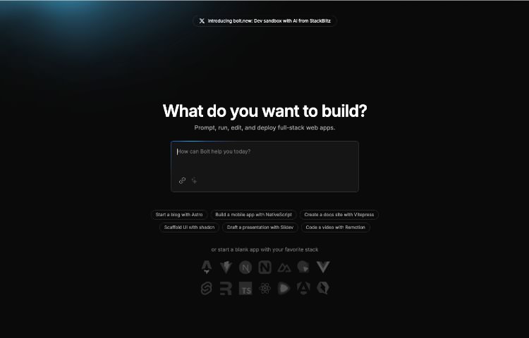 Bolt, the new AI tool for web app prototyping