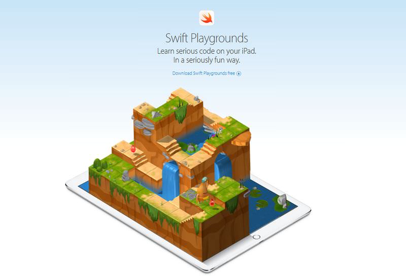 Swift Playgrounds interface with fun coding activities