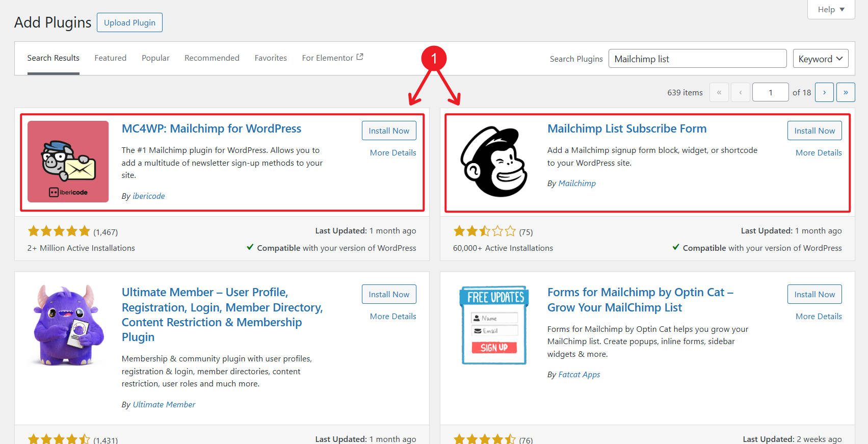 Mailchimp Plugin for WordPress