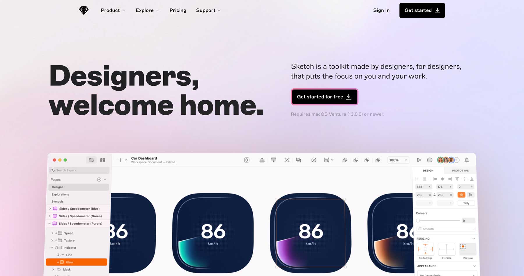 Sketch best web design software