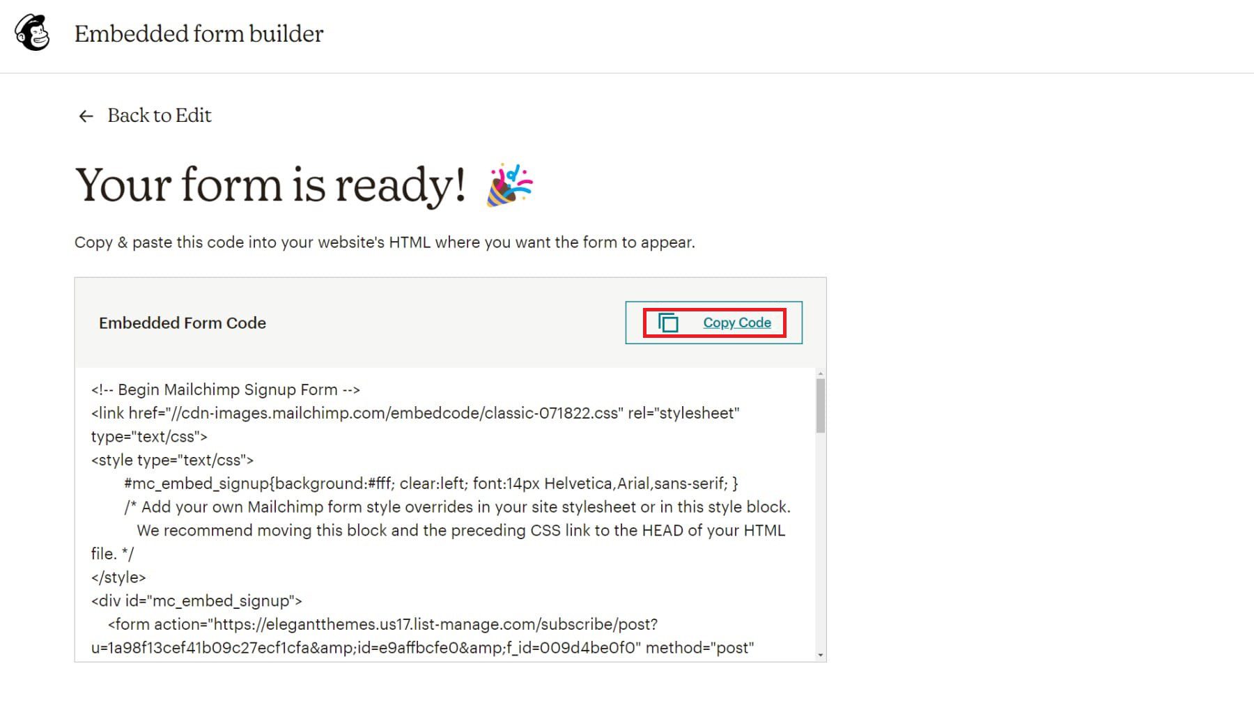 Step-8-Create-Mailchimp-Embed-Form