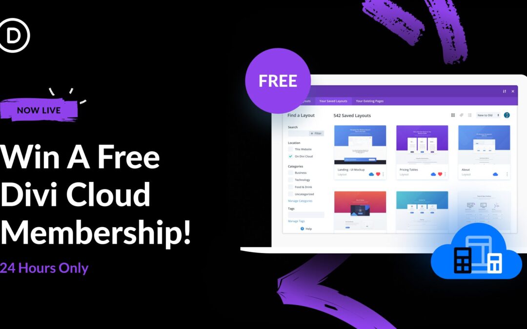 🔥 Surprise Divi Cloud Giveaway. 24 Hours Only!