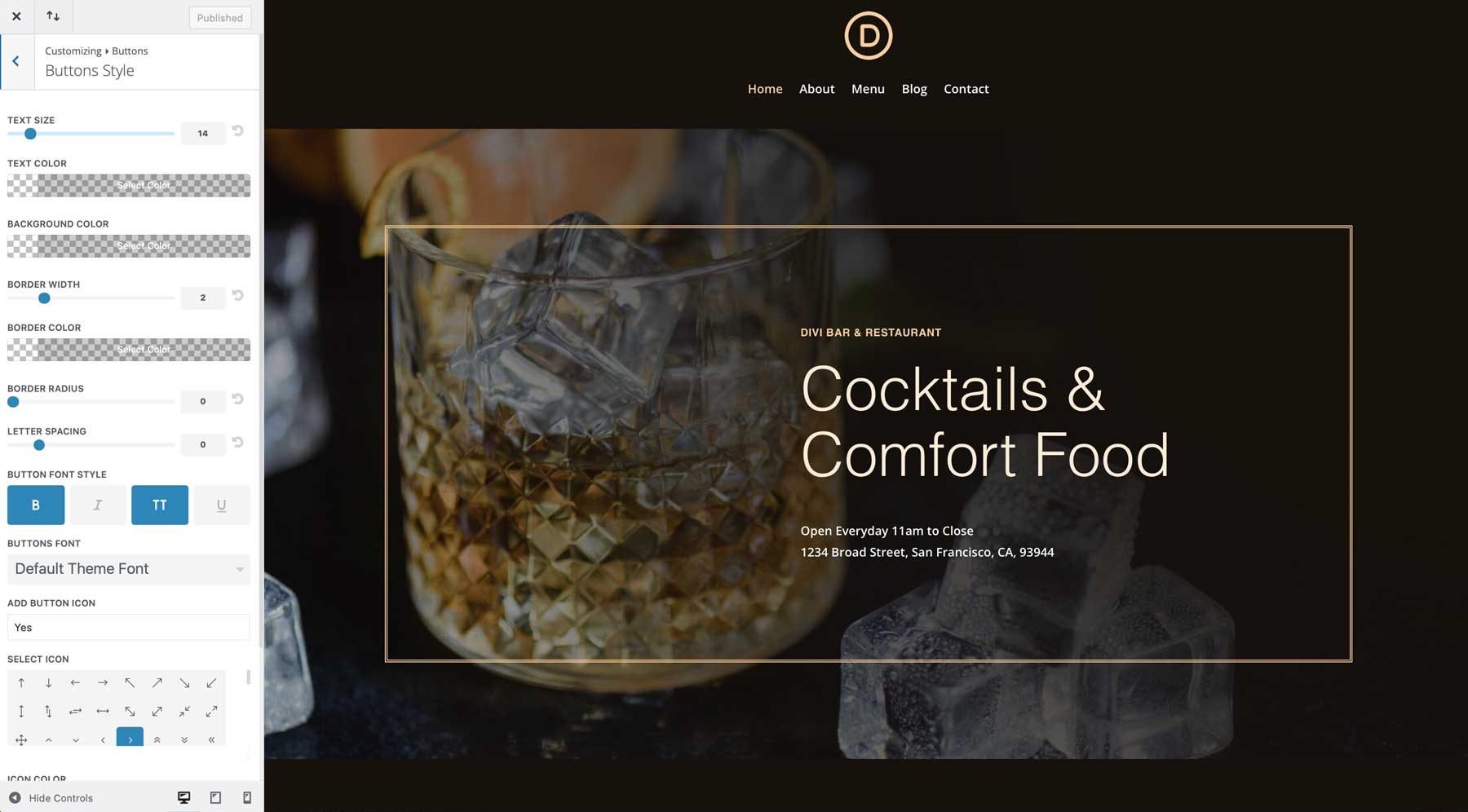 bar starter site for Divi