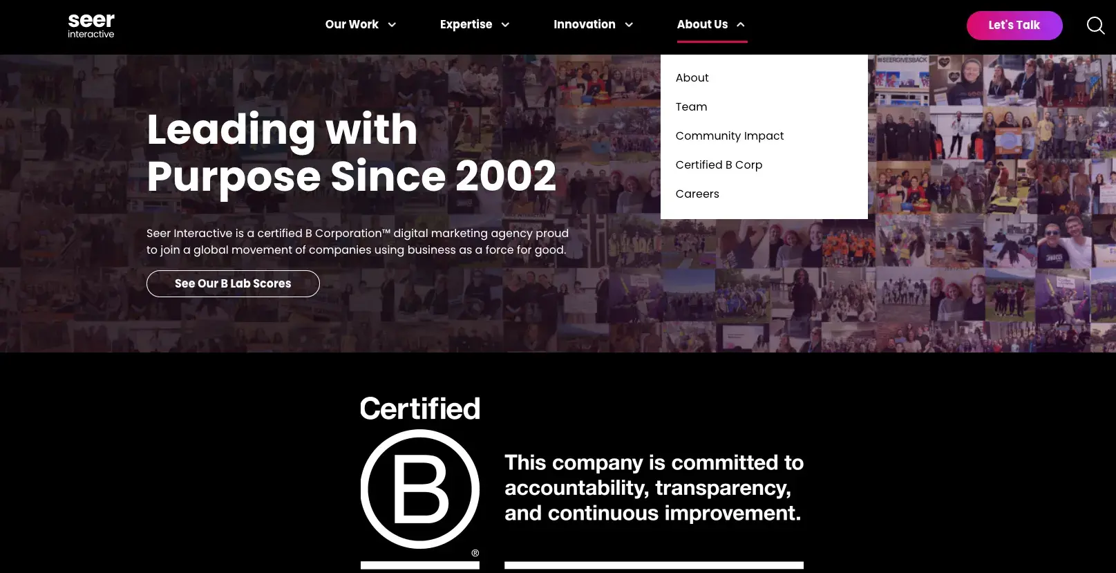 seer interactive B corporation certification