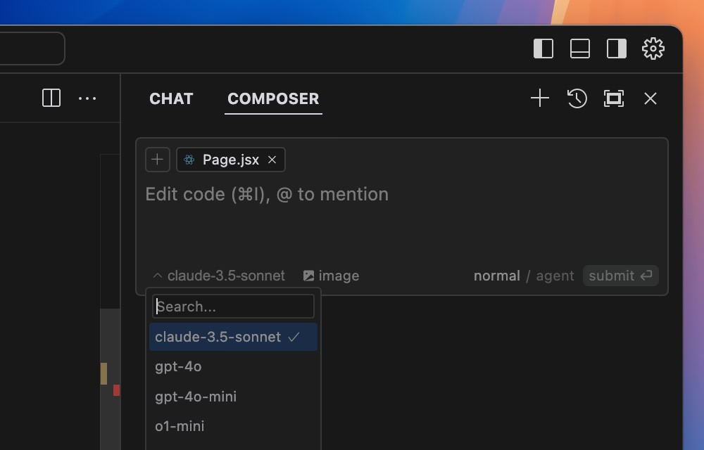 Cursor AI chat feature explaining code snippets using GPT-4 and Claude