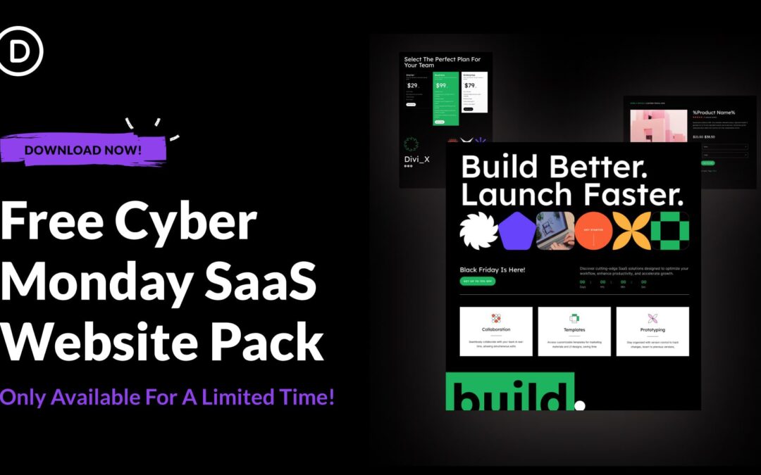 👋 Download The Free Cyber Monday SaaS Website Pack!