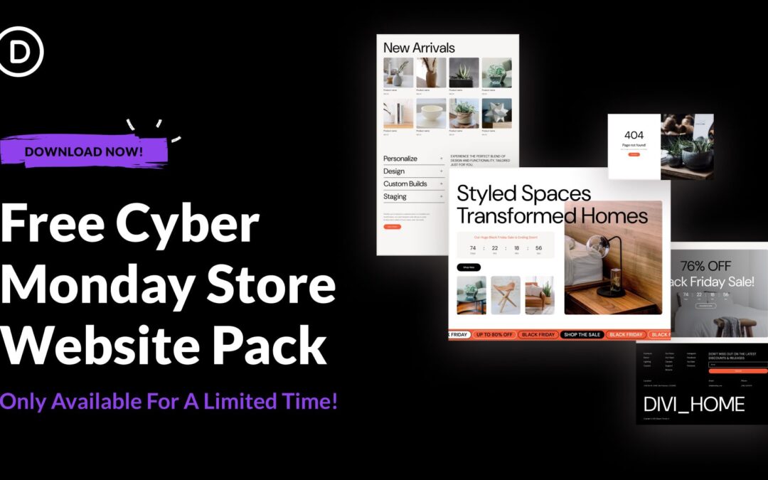 👋 Download The Free Cyber Monday Store Website Pack!