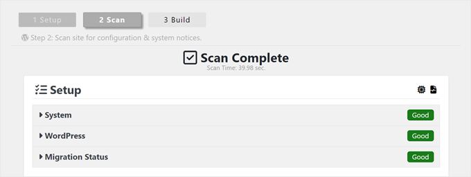 Completing the Duplicator scan