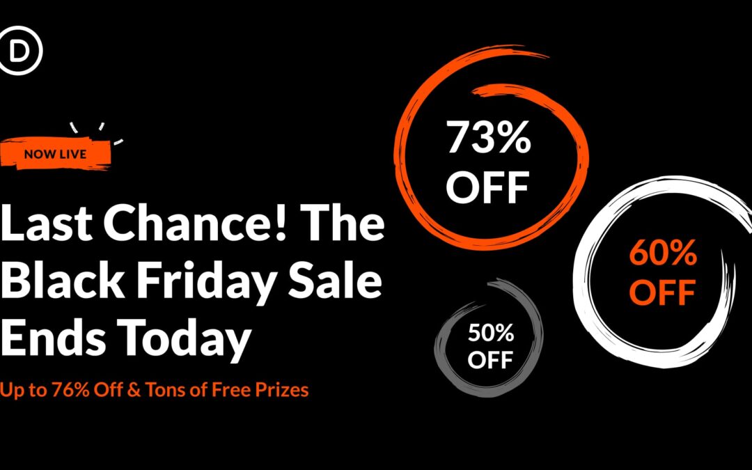 😱 Last Chance! The Divi Black Friday Sale Ends Today.