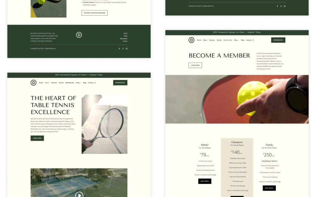 New Starter Website for Tennis Golf equipment (Fast Set up)