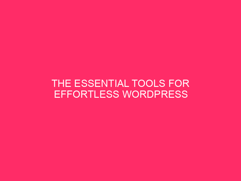 The Essential Tools for Effortless WordPress Maintenance in Juneau City…