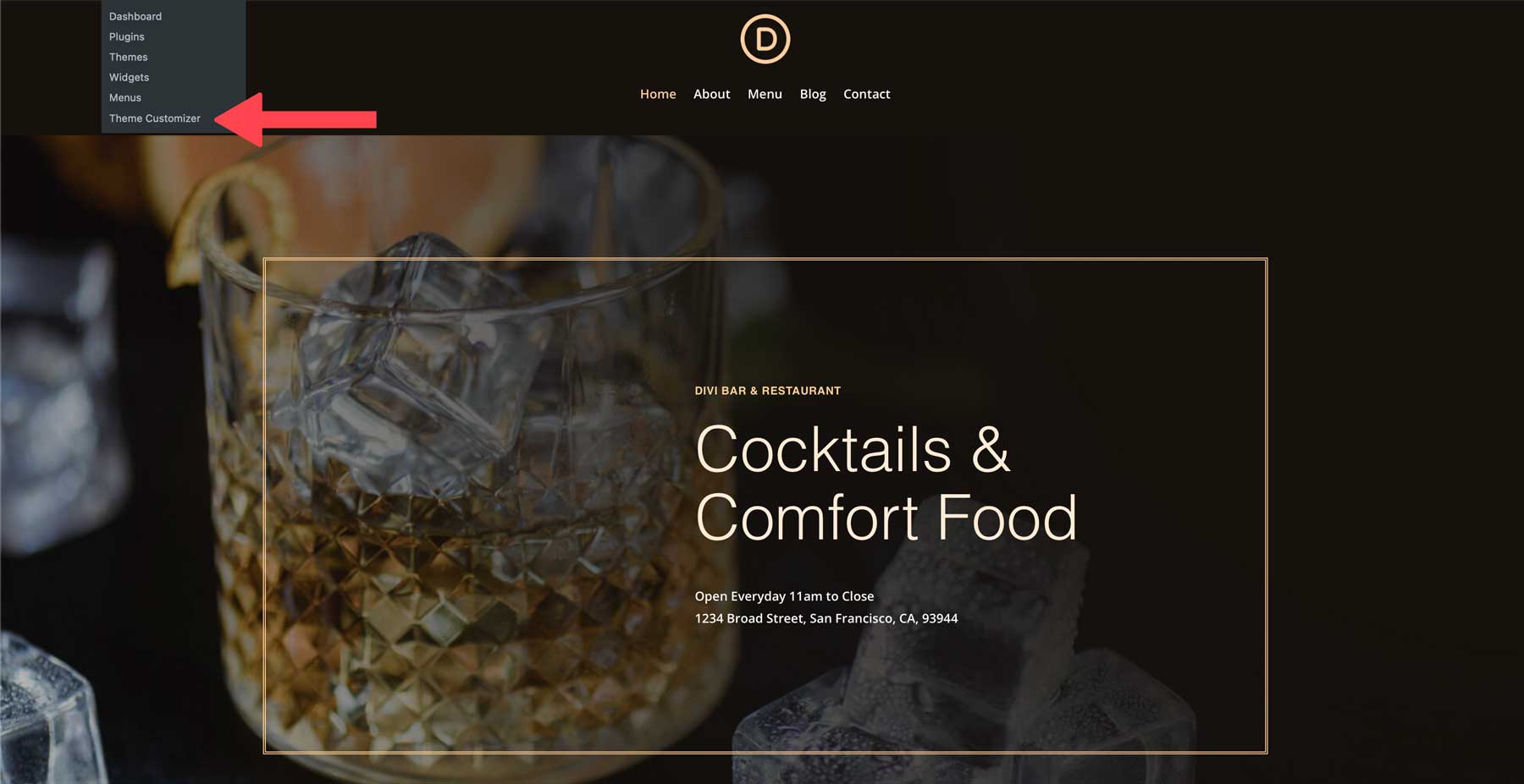 bar starter site for Divi