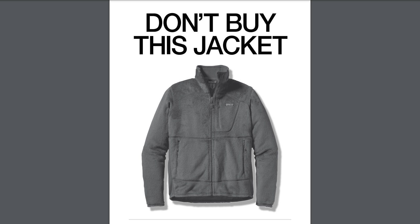 Don't Buy This Jacket Campaign