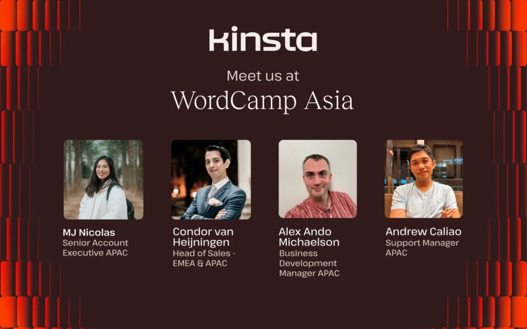 Kinsta at WordCamp Asia 2025: see you in Manila!