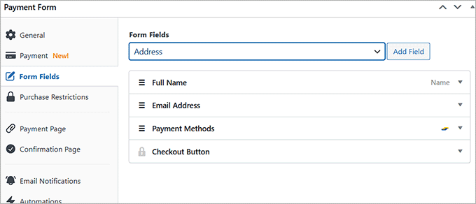 Add form fields