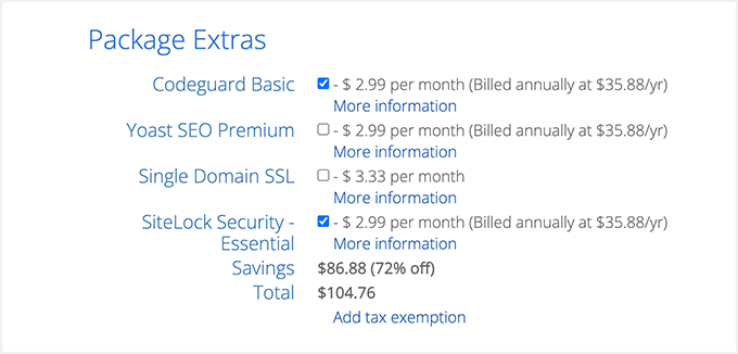 Adding extra packages to your Bluehost <a href=