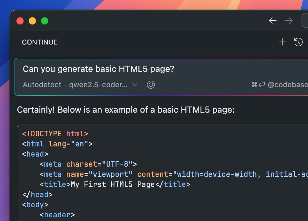 HTML snippet generation with AI chat