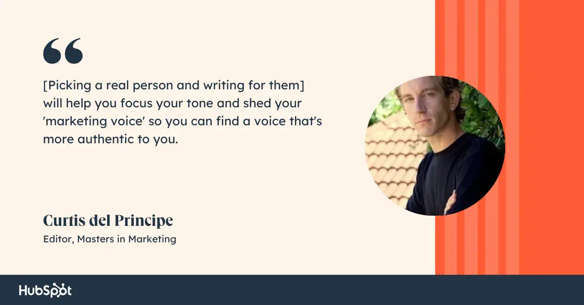 A quote on how to be a better blogger from the prince's Hubspot blogger Curtis