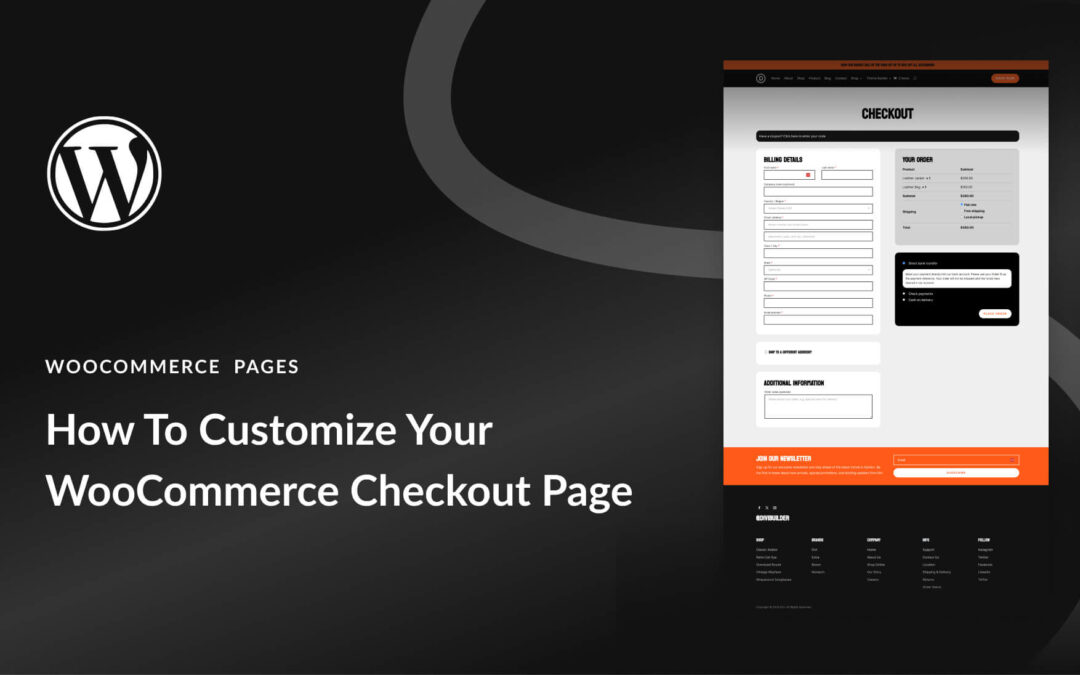 How to Customize Your WooCommerce Checkout Page in 2025