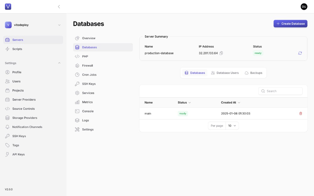 VitoDeploy open-source tool for PHP application deployment