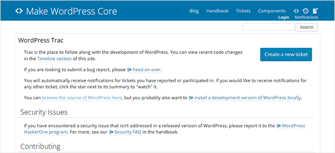 Reporting a bug in WordPress core trac