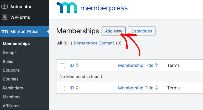 Add new membership