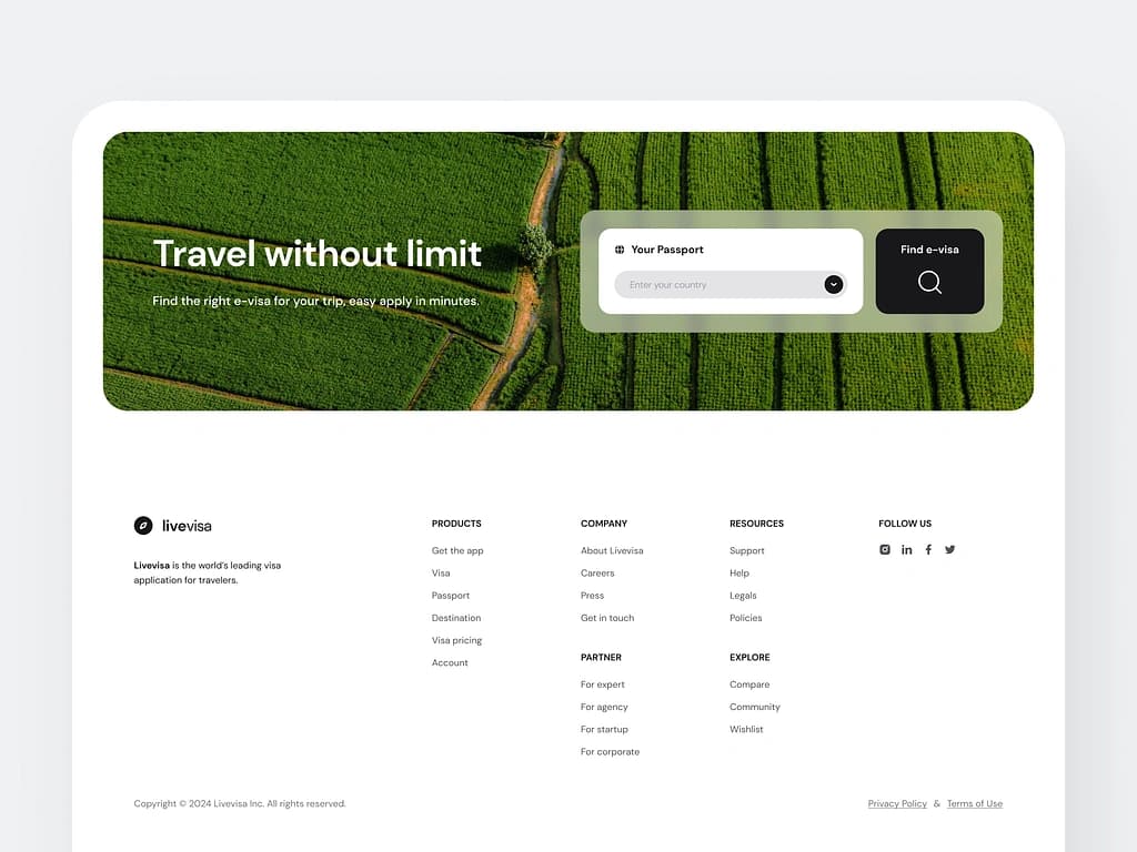 An example of a good CTA by Louis Nguyen on Dribbble