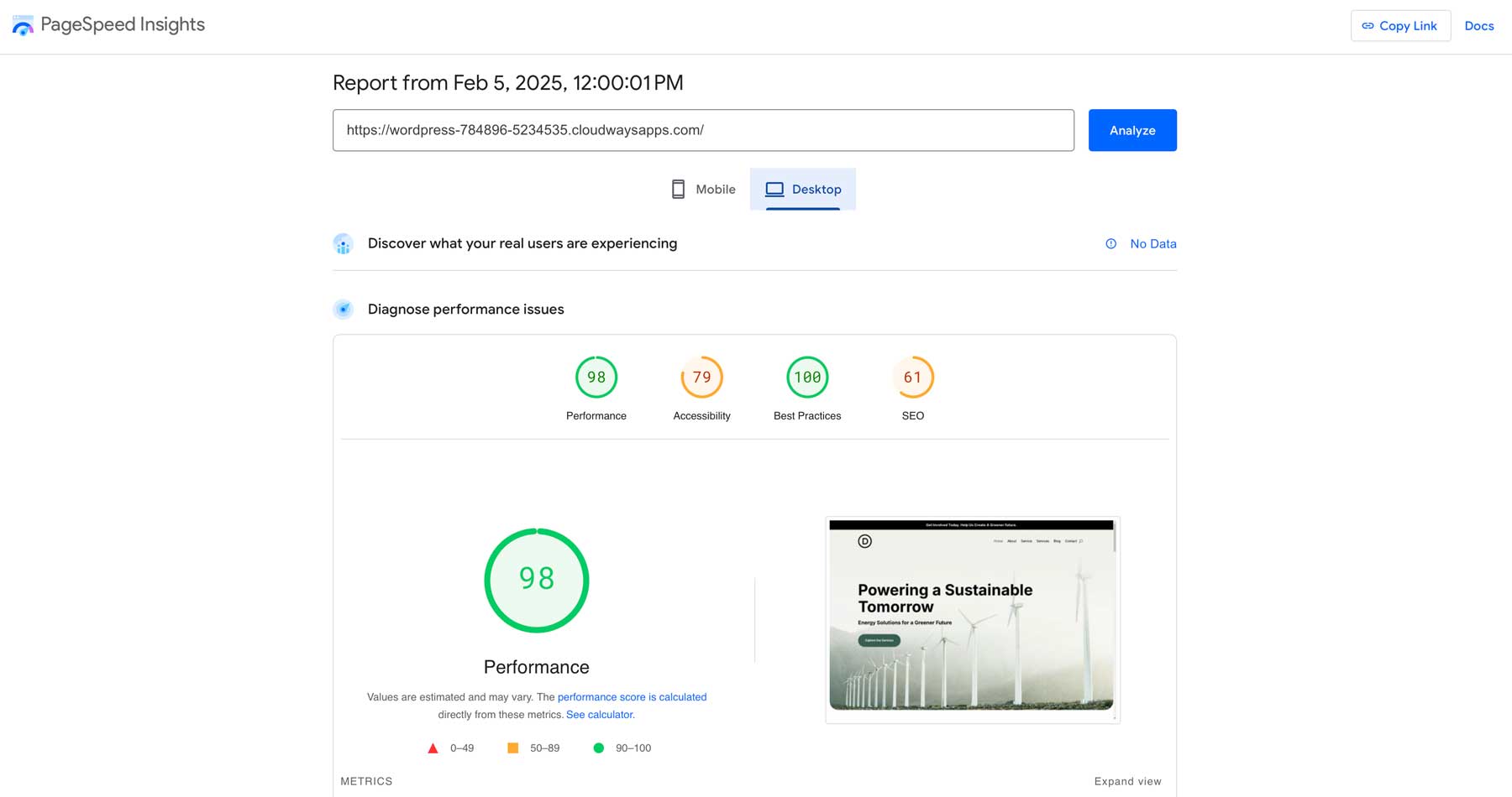 Google PageSpeed Insights