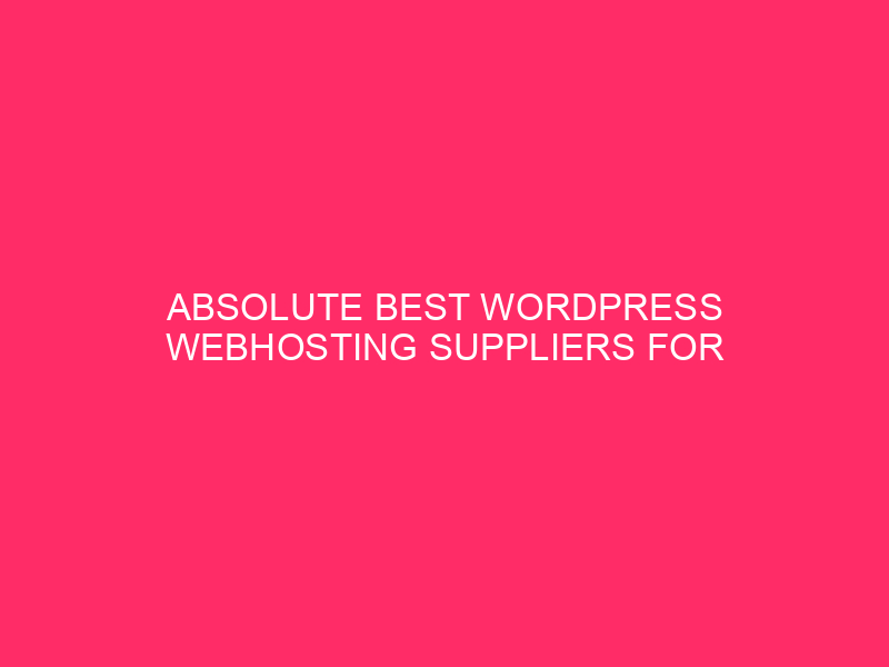 Absolute best WordPress Webhosting Suppliers For Small Companies: Webhosting Your Nevada…