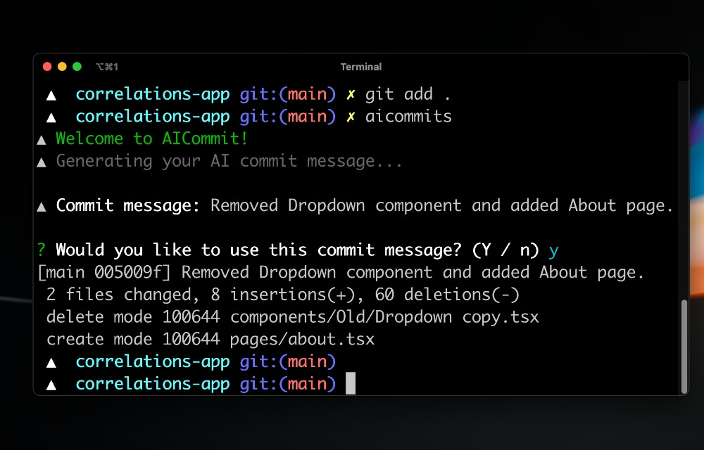 To commit the CLI tools that generate messages from Commiti Git